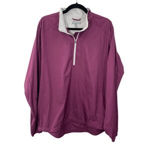 Peter Millar Men's Large Jacket Windbreaker Pullover Quarter Zip‎ Lightweight